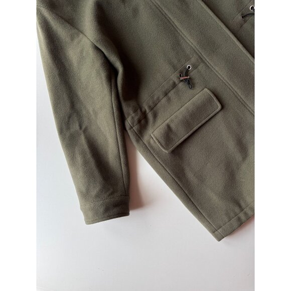 LOVE MOSCHINO Olive Green Felted Wool Car Coat, Size 2 - Picture 9 of 15